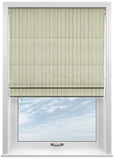 Emily Bond George Stripe, Sage - Twist&Fit Roman Blind